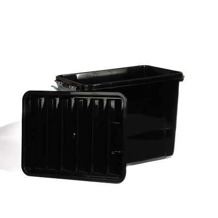 Контейнер д/хранения пластм. "MASTER BOX" 25л 410х295х312мм Черн./Сер. арт.50904 ("Пол-быт")*1/4