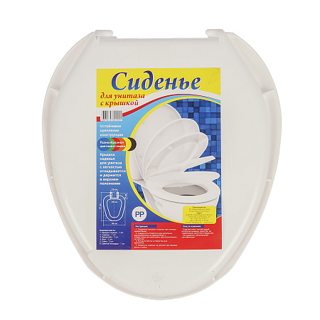 Сиденье для унитаза 470х360х35мм цвет "белый" (г. Искитим)  *1/20