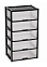 Комод пластм. "Колорит" 5 ящиков выс.1000мм, шир.560мм, гл390мм Проз./Чер.М8764 "ЗПИ"Альтернатива"*1