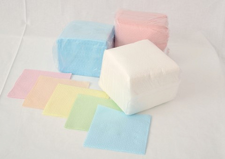 Салфетки бумажные 1сл 24*24см  45шт АССОРТИ цветная  *60