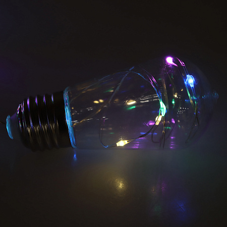 Гирлянда Нить 3м 80LED мульти Лампа прозрачная нить IP20 6929846 *1/60