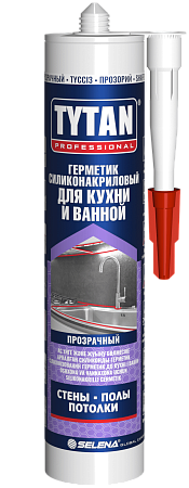 Герметик силиконакриловый д/кухни и ванны бесцветный 280мл "TYTAN"  16142 немороз. *1/12