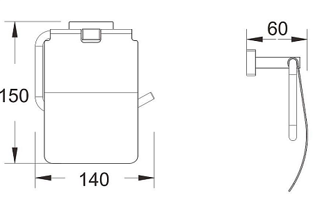 Держатель для туалетной бумаги белый 140х150х60 мм Shevanik SG5605C *1/40