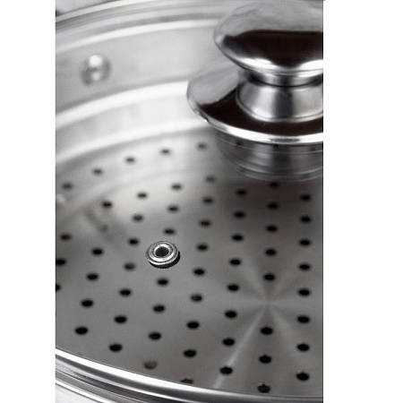 Мантоварка-пароварка нерж. 3-х ярусная, 5,0л, d280мм,выс.290мм STM502803sbG "Kukmara" *1