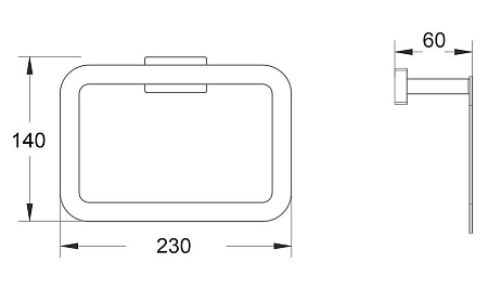 Полотенцедержатель настенный кольцо белый 60х95х160 мм Shevanik SG5606C *1/40