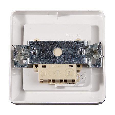 Выключатель "Хит" СП 1кл. белый с подсветкой ВС16-135-б  *10/96