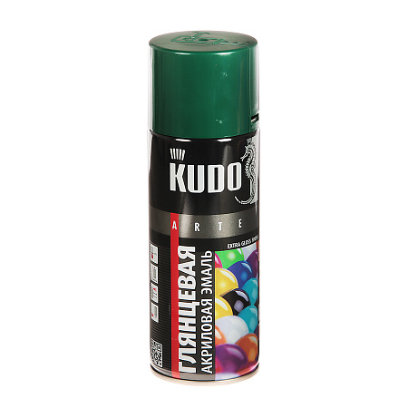 Эмаль-аэрозоль темно-зеленый 520/270 мл RAL 6016 KUDO *1/12