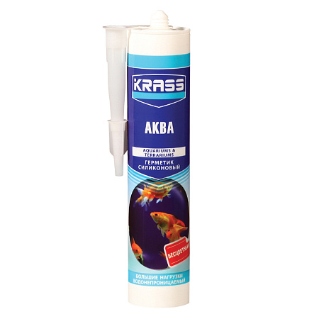 Герметик силиконовый д/аквариума бесцветный 300мл  KRASS Aqua   *1/12/1728