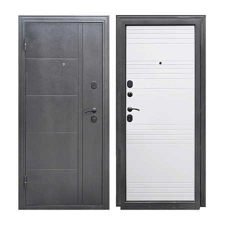 Дверь металлическая 8 см Олимп белый софт 860х2050 ЛЕВАЯ Форпост *1