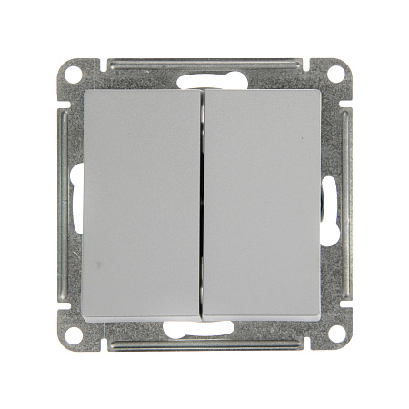 Механизм выключателя "ATLAS DESIGN" 2кл. алюминий (сх.5) 10АХ SchE ATN000351  *10
