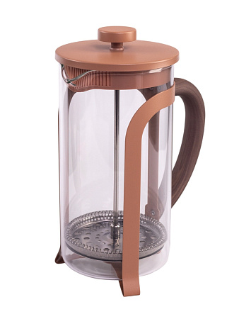 Чайник заварочный жаропрочное стекло "Френч-пресс" 1000 мл "Color&wood " Карамельный DMF263  *1/6