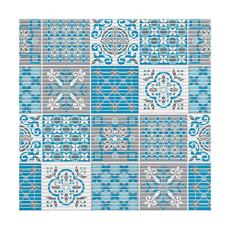 Коврик для ванной ПВХ шир. 65см х15м "V-line" Фотопечать 225PT turquoise "Преображение" бирюзовый*15