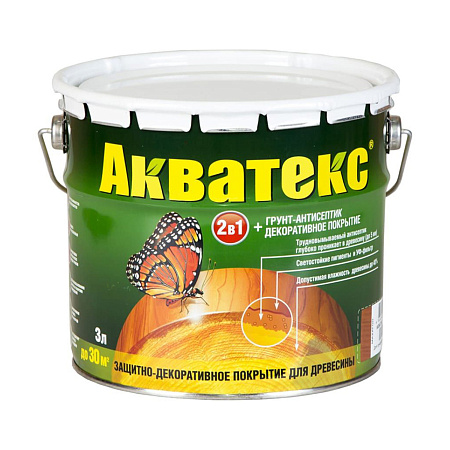 Защитно-декоративное покрытие для древесины алкидное орегон 2,7 л АКВАТЕКС *1/4/144
