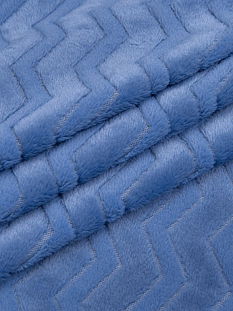 Плед 150*200см фланель жаккард зигзаг голубой TF FNZ LTBL1 033/1520 NC Absolute *1