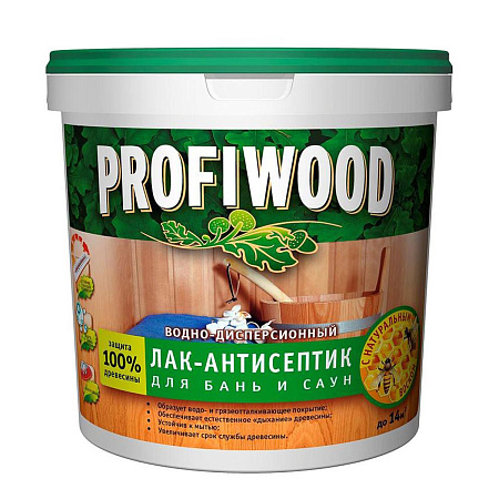 Лак акриловый для бань и саун 0,9 кг PROFIWOOD *1/6/588