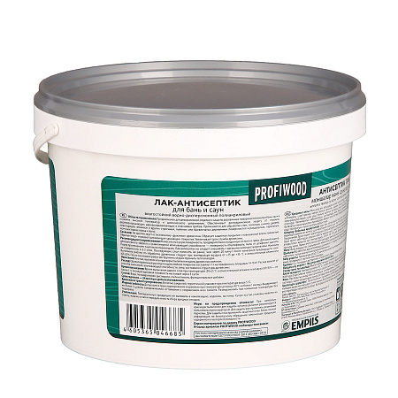 Лак акриловый для бань и саун 2,5 кг PROFIWOOD *1/4/252