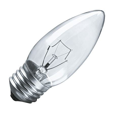 Лампа накаливания 60W Е27 свеча прозрачная Navigator 94329 *10/100