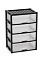 Комод пластм. "Колорит" 4 ящика выс.810мм, шир.560мм, гл.390мм Проз./Черн. М8763"ЗПИ"Альтернатива"*1