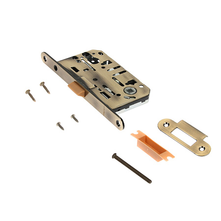 Защелка врезная п/ручку и цил.мех. БРОНЗА БЕСШУМНАЯ 5300-P-AB Code Deco *1/40