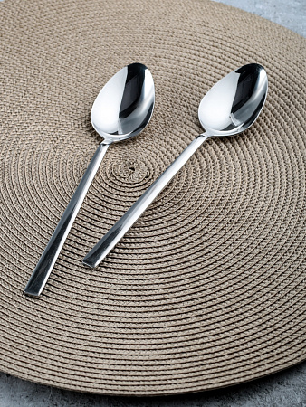 Ложка столовая нерж. "Quadro" КОМПЛЕКТ 2ШТ на подвеске DMC131 "Domenik" *1/12/72