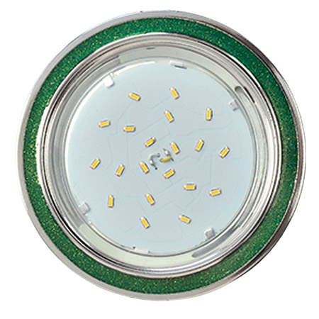 Светильник встраиваемый GX53 H4 DL3901 Ecola Круг под стеклом Изум. блеск.хром FG53GRECB *10/50