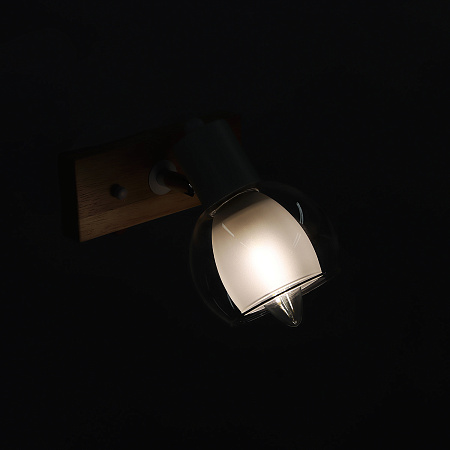 Светильник настенный (спот) N5105/1 WT+WOOD Е27 6*40Вт ( l=170;w=100;h=170)  VERNER LIGHTING *1