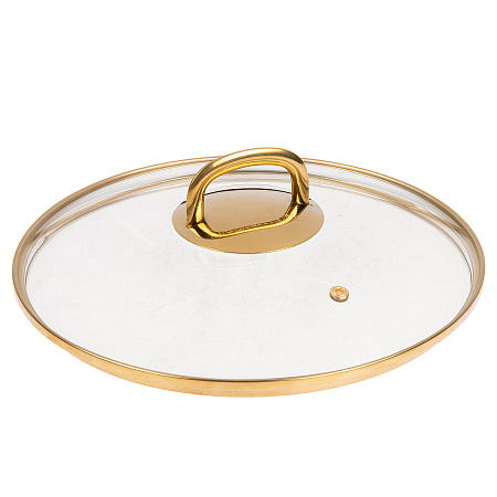 Кастрюля алюм. литая а/приг. Kukmara "Грация" черный/золото 4,5л Стекл.кр. кчз45а (Кукмор) *1/3