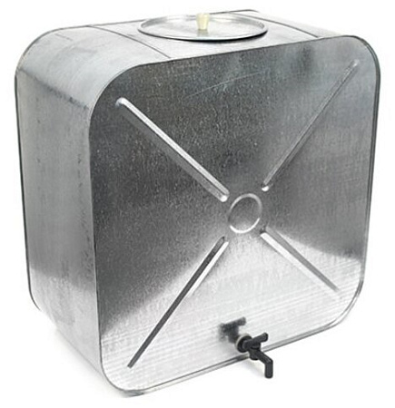 Бак металл. оцинков.100л с Краном, с крышкой, 585х310х585мм  *1