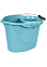 Ведро д/мытья пола пластм. со вставкой для Отжима 12л овальн.,Мет.р."Vogue" Небесный SV3827НБС *1/12