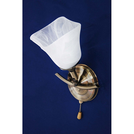 Бра K1373/1W  АВ  Кувшинка   1*60W E14  220V  (h=300, w=170, l=190)    VERNER LIGHTING *1