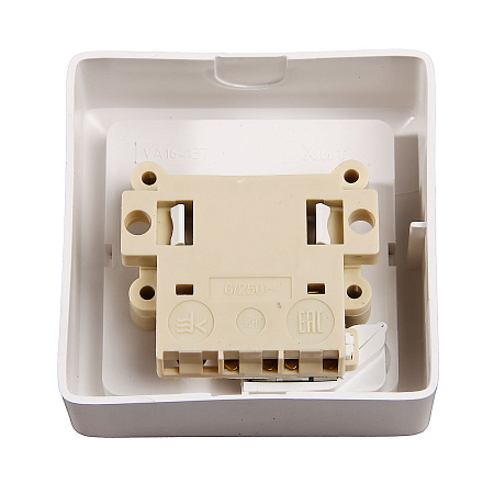 Выключатель "Хит" ОП 1кл. белый с подсветкой  ВА16-137-б  *10/168