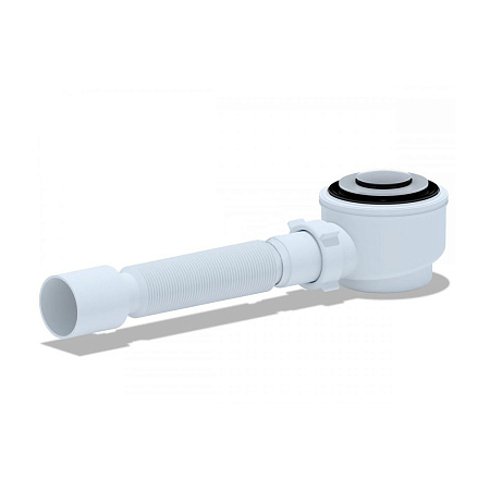 Сифон для душевого поддона 1 1/2",*50/60 Ани хром с гиб.трубой 375*40/50 клик-клак Е415СL   *1/8