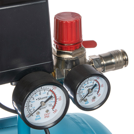 Компрессор воздушный 1500Вт 2600об/мин 240л/мин 24л 8бар безмасляный АС93224OL STURM  *1