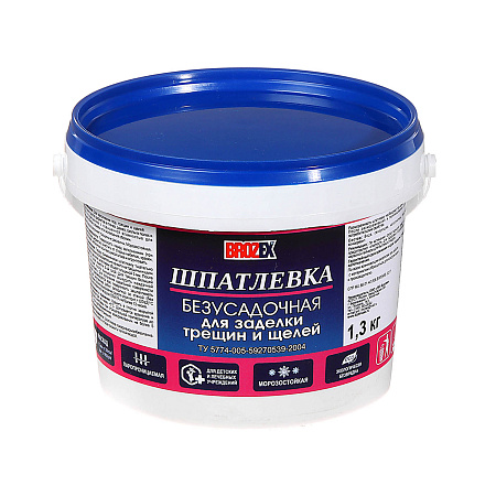 Шпатлевка акриловая для щелей и трещин безусадочная 1,3 кг  BROZEX  *12/432