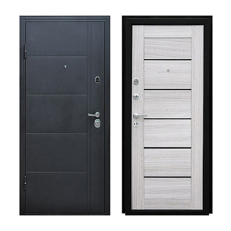 Дверь металлическая 8 см Эверест ЦАРГА капучино/сандал серый 960х2050 ЛЕВАЯ ФОРПОСТ *1