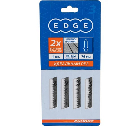 Набор пилок д/лобзика по дереву/ламинату T101AO,T101AOF,T101BR,T119BO (4шт) арт.814010015 RATRIOT *1