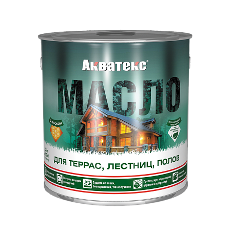 Масло для террас, лестниц, полов бесцветный 0,75 л Акватекс *1/6/576