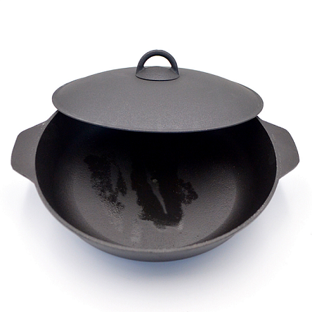 Сковорода чугунная d28см, выс. 6см 2-е литые ручки,Мет.кр.(280/60-2-КАл) арт.781(Балезино)*1/3