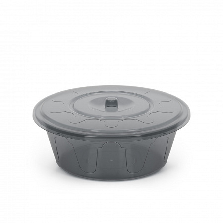 Таз пластм. 10л с Крышкой Прозрачный "Хозяюшка"  М1294 (ЗПИ "Альтернатива")  *1/10