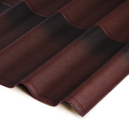 Черепица Ондулин коричневая 195*96см толщина 3,3мм *1/300