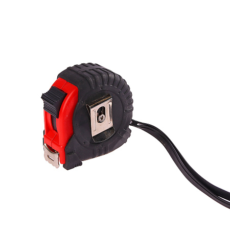 Рулетка  3м х18мм резино-пластик. корпус стальная лента фиксатор Домострой *12/120