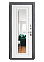 Дверь металлическая 7 см ДК-70 зеркало Сандал белый 960х2050 ЛЕВАЯ ДВЕРНОЙ КОНТИНЕНТ *1