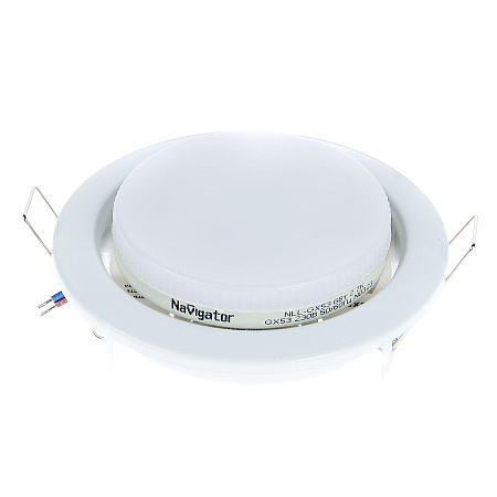 Светильник встраиваемый GX53 H4 Ecola без рефлектора Белый FW53H4ECB *10/50