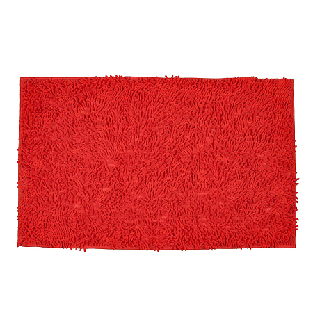 Коврик д/ванной "макароны" (60см х 100см) Коралловый *1
