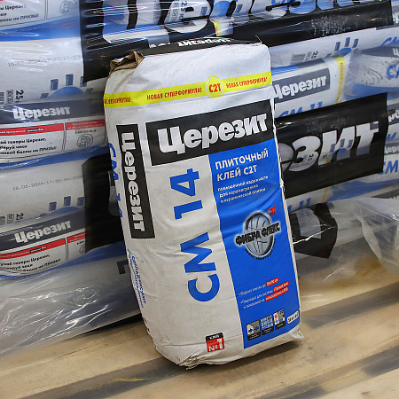 Клей для плитки СМ 14 Extra 25кг Церезит класс C2 T *1/48