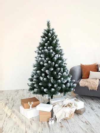 Елка  искусственная ПВХ "Белоснежная королева" премиум 1,8м *1/30