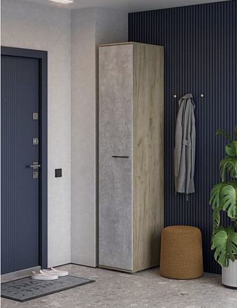 Шкаф БОСТОН ШК-400 с 1 дверью 400*500*2120мм, бетонный камень NEW*1