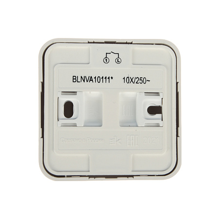 Выключатель "BLANCA" ОП 1кл. белый с подсветкой 10А (изол.пласт.) BLNVА101111  *15/90