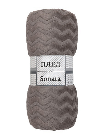 Плед 200*220см фланель жаккард зигзаг коричневый  TF FNZ BR2 011/2022 NC Absolute *1