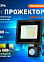 Прожектор светодиодный 30Вт 6,5К IP44 холодный черный ИК датчик движения 2400Лм ЭРА  *1/50